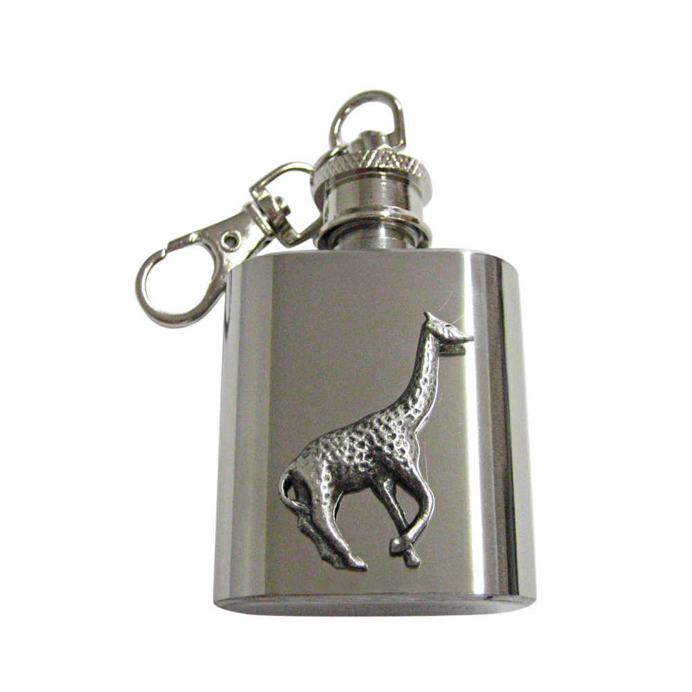 Textured Giraffe Keychain Flask - image 1